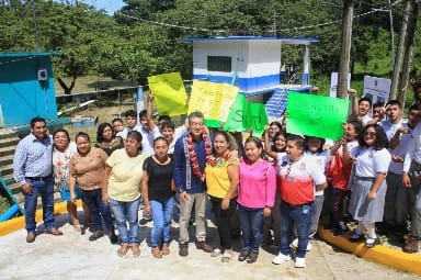 Rutilio Escandón inaugura tramos carreteros y sistema de agua potable en Salto de Agua ASICH